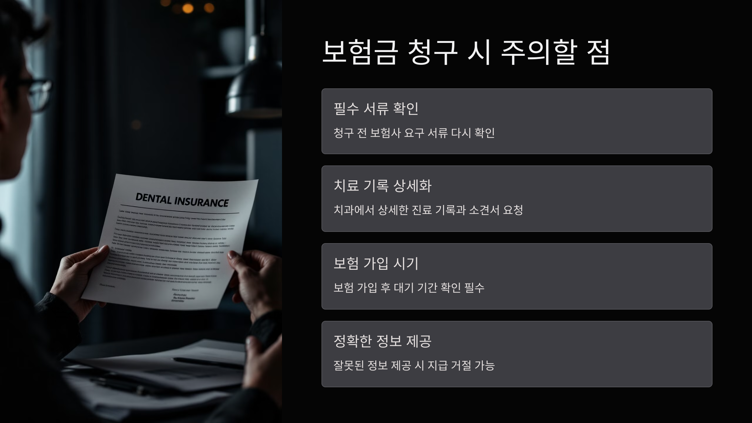 보험금 청구 시 주의할 점