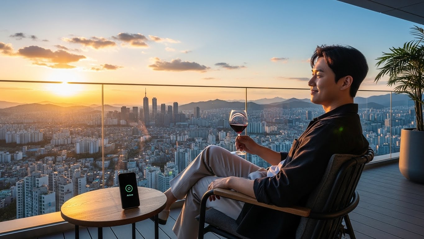 완벽한 자동화 시스템에 업무를 맡기고 삶의 여유를 누리는 성공한 아키텍트의 모습