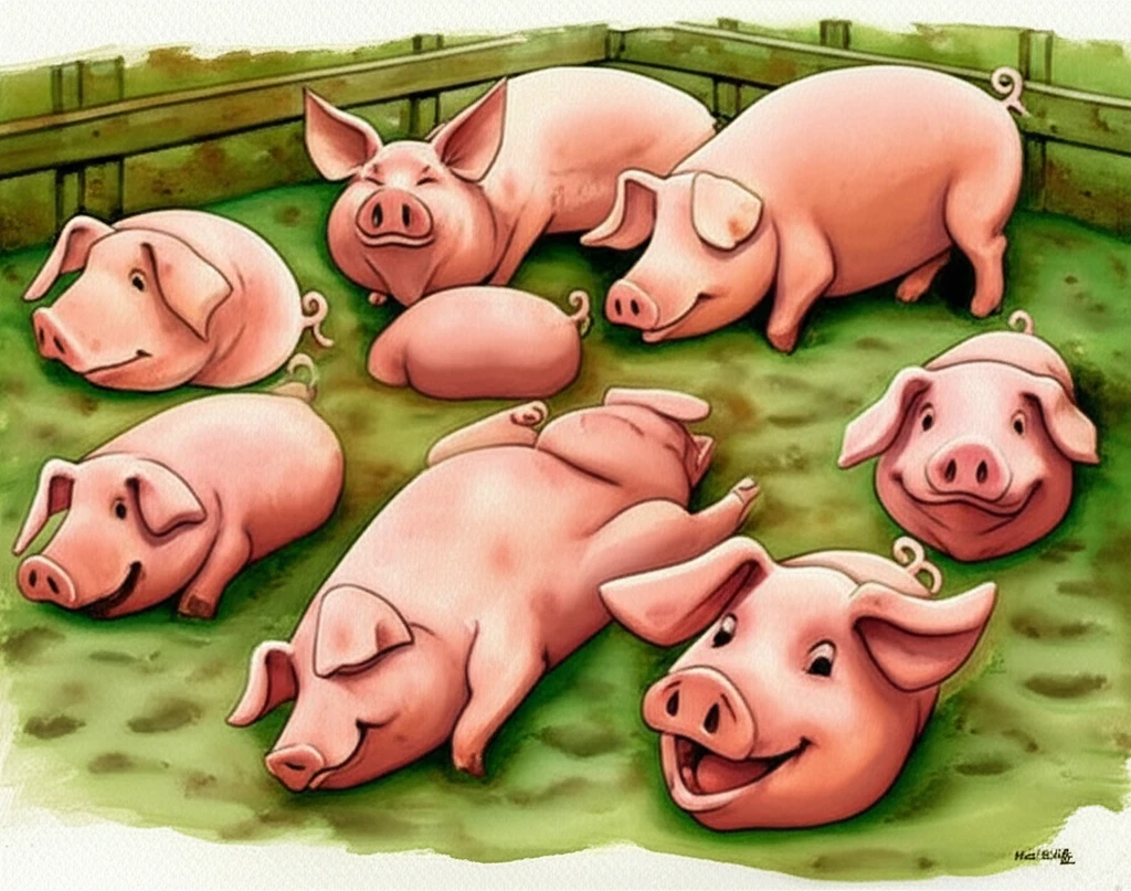 돼지꿈 풀이: 흑돼지, 어미돼지, 새