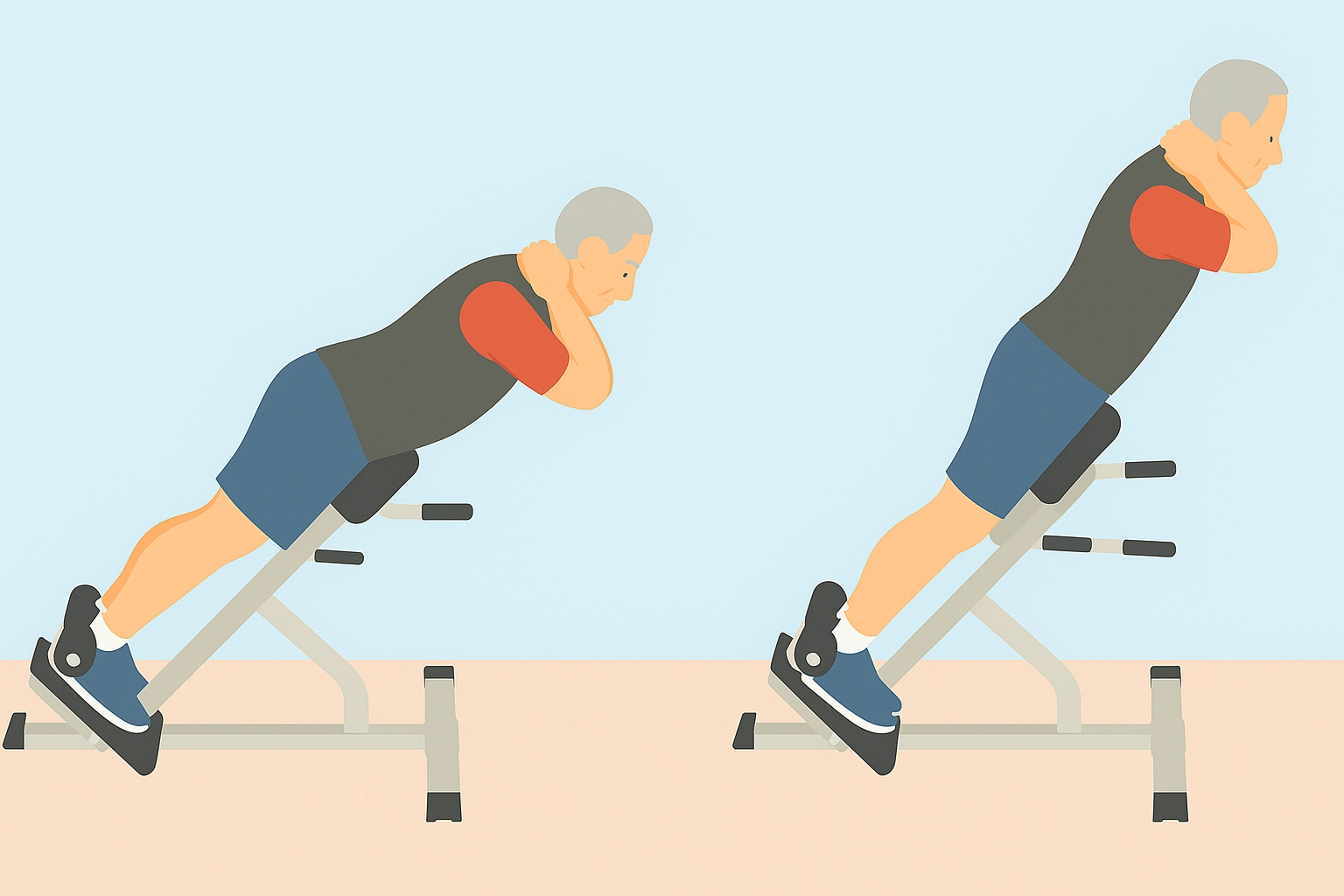 백익스텐션 하는 모습