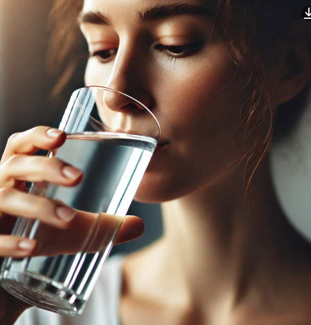 물 마시는 여자