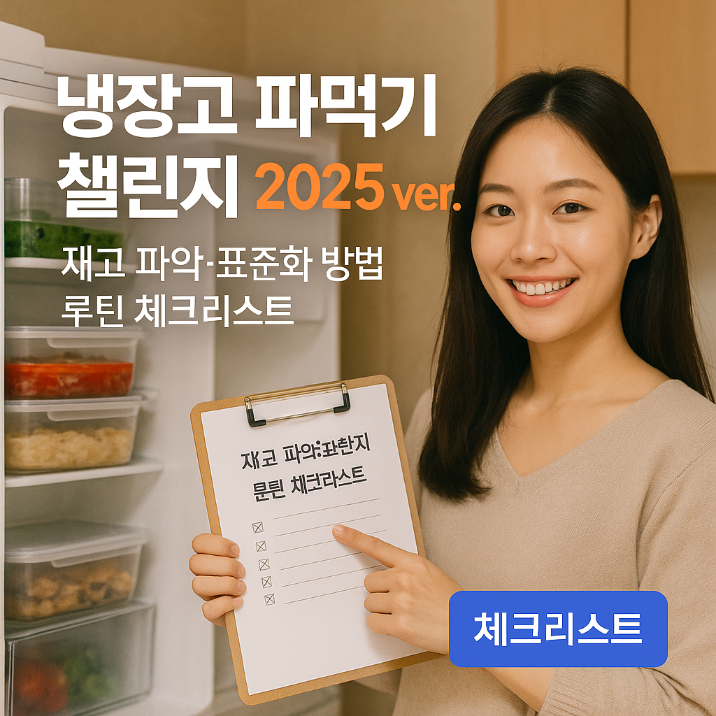 냉장고 파먹기 챌린지 2025 ver. | 재고 파악·표준화 방법 루틴 체크리스트