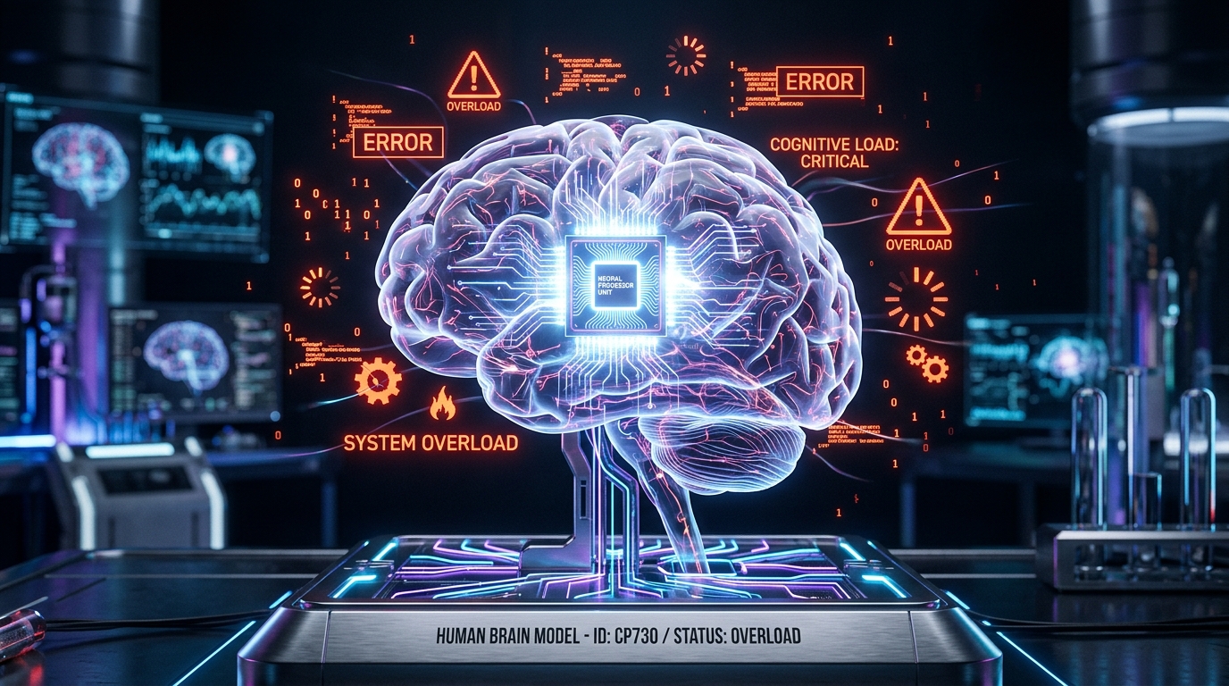 뇌의 작업 기억 과부하 현상 시각화