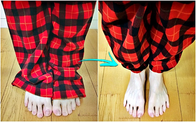 홈웨어 바지 밑단 길이 짧게 줄이는법
