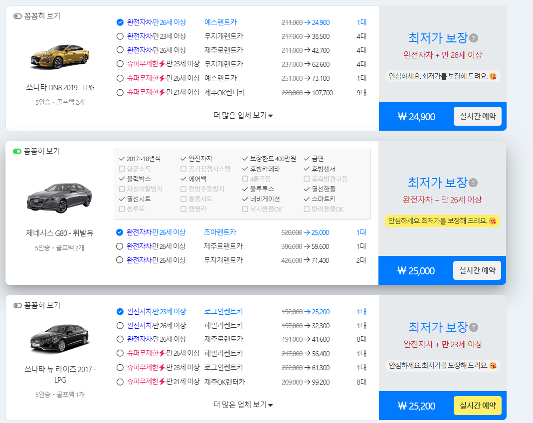 돌하루팡 렌트카