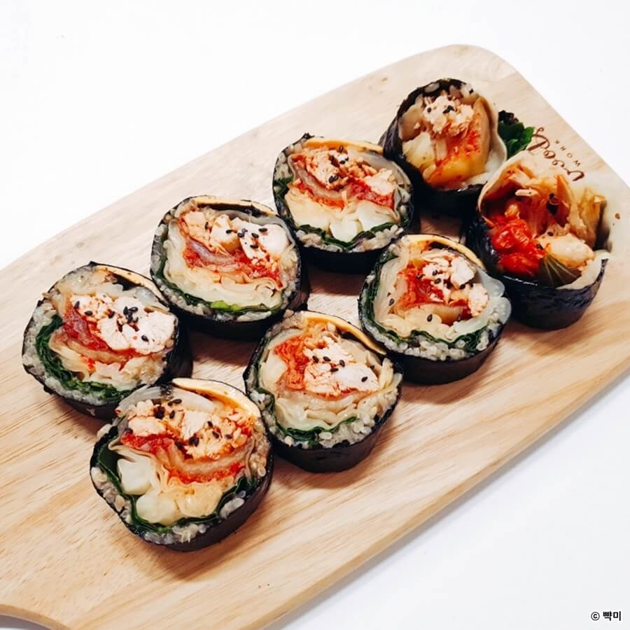 양배추요리 양배추 닭가슴살김밥 만들기 다이어트레시피