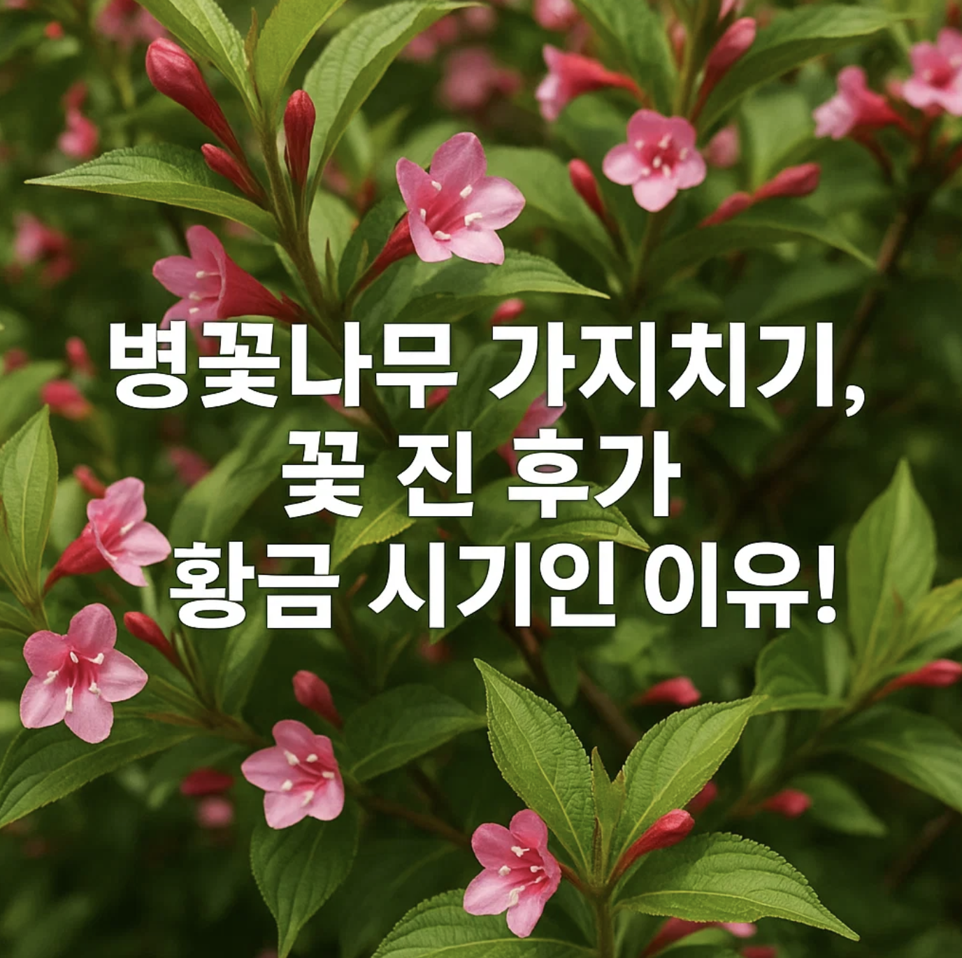 병꽃나무 가지치기, 꽃 진 후가 황금 시기인 이유!