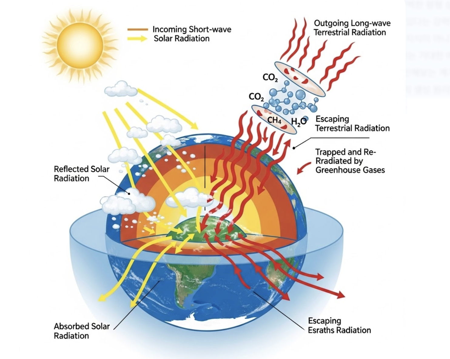 복사 평형과 온실 효과: 지구가 일정한 온도를 유지하는 신비로운 에너지 방정식