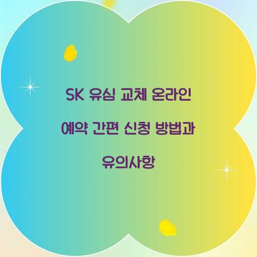 sk 유심 교체 온라인 예약