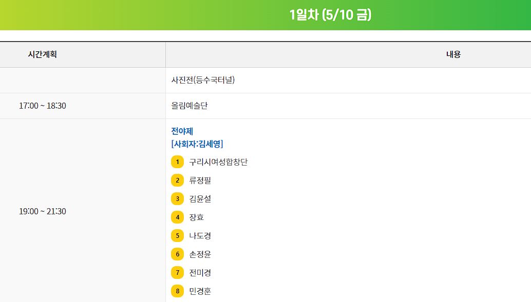 구리 유채꽃 축제