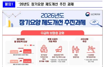2026 요양보호사 장기근속수당 인상