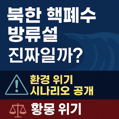 북한 '핵폐수 방류' 의혹 🌊 한반도 환경에 미치는 영향은?