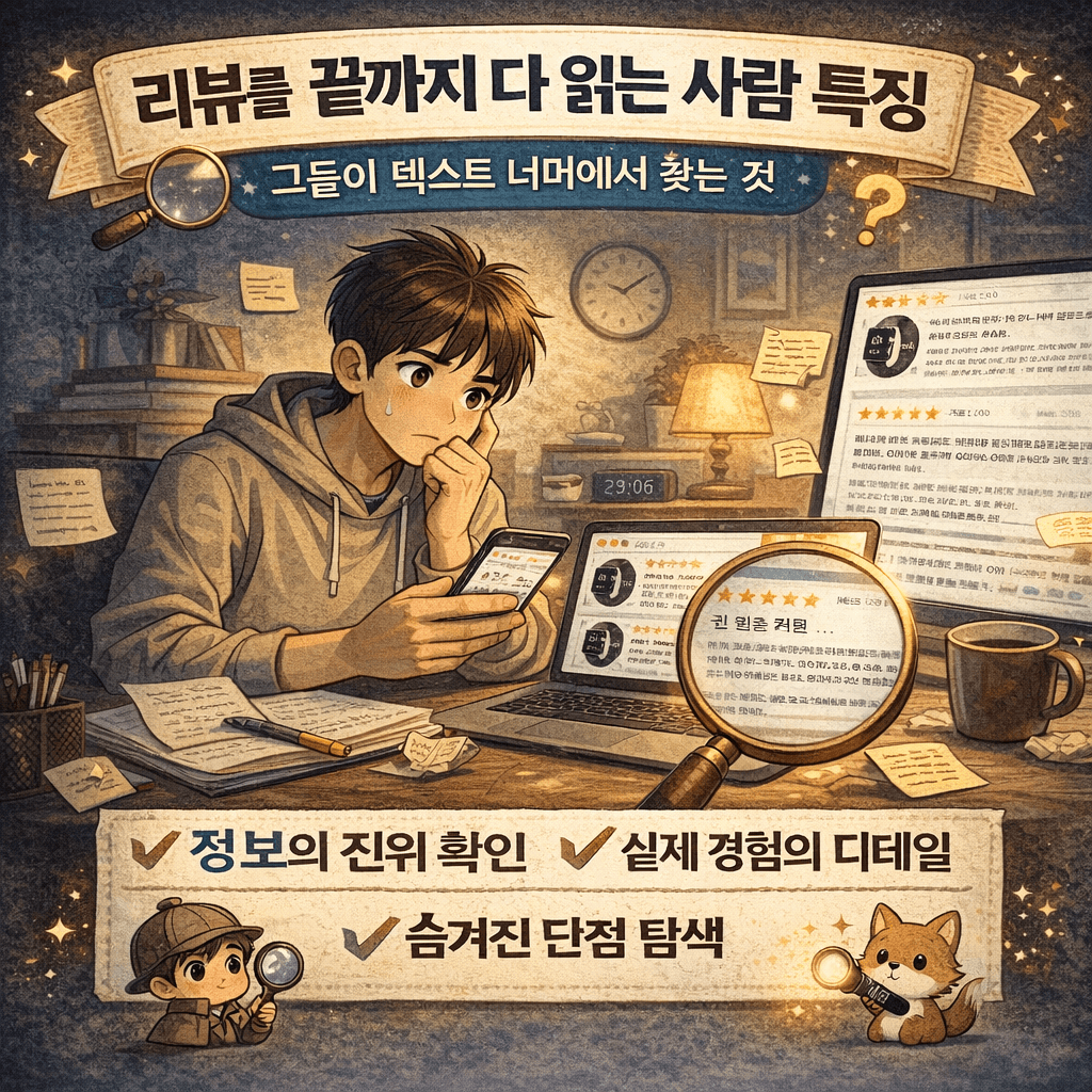 리뷰를 끝까지 다 읽는 사람 특징: 그들은 왜 &lsquo;진짜 정보&rsquo;에 집착할까?
