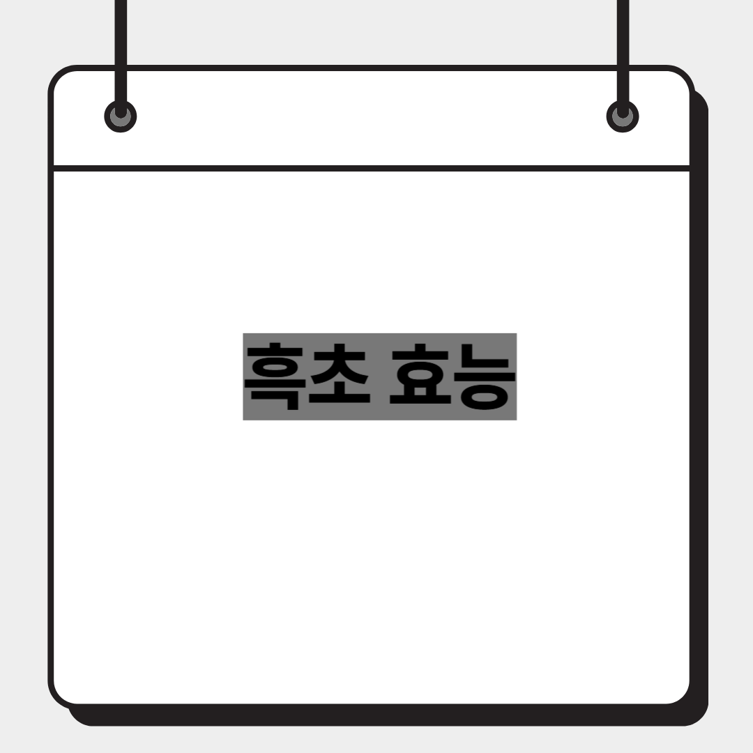 흑초 효능