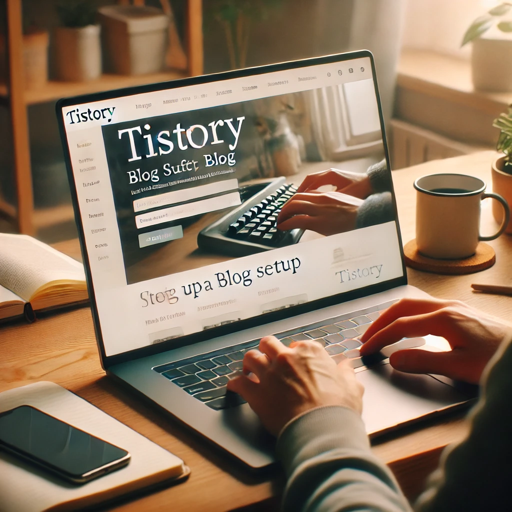 티스토리 블로그를 하고 있는 사진