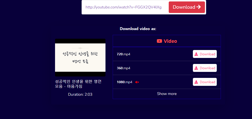 ssyoutube 다운로드