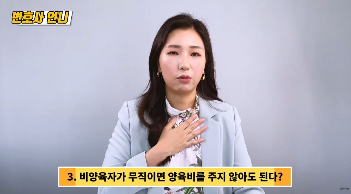 비양육자가 무직이어도 최소 금액의 양육비를 지급해야 함