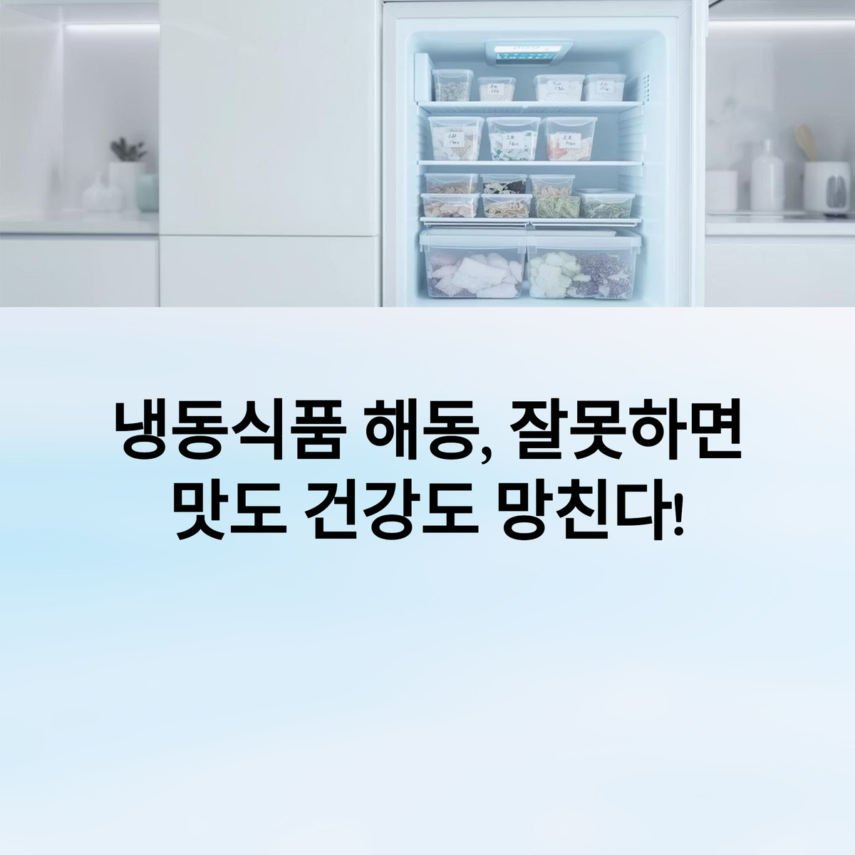 냉동 보관과 해동법 완벽 정리