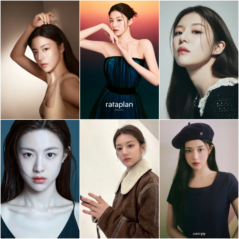 배우 고윤정이 모델로 찍은 화보들 6장을 나열한 대표적인 사진들