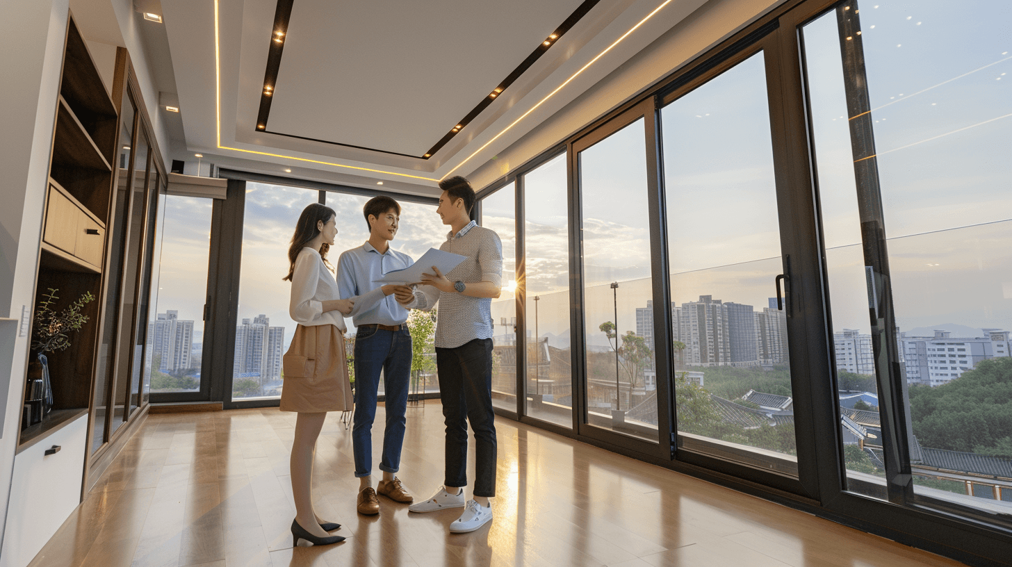 아파트에-대해-상의중인-사람들