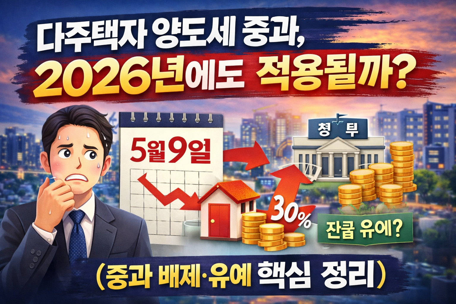 다주택자 양도세 중과, 2026년에도 적용될까｜중과 배제&middot;유예 종료일 핵심 정리