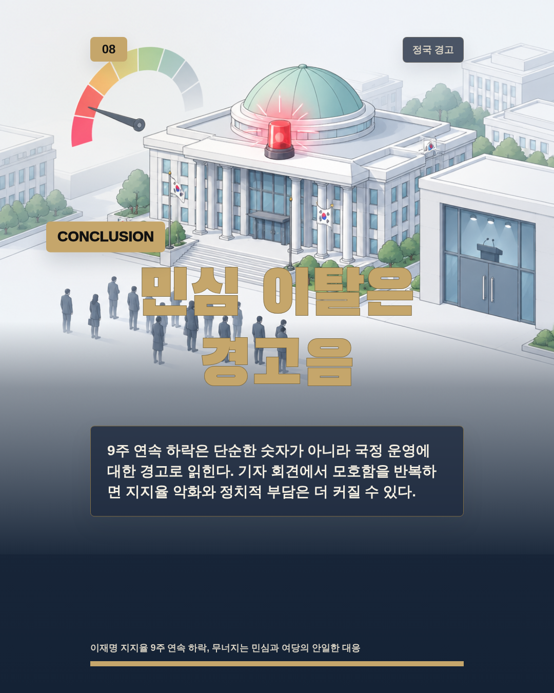 민심 이탈은 경고음