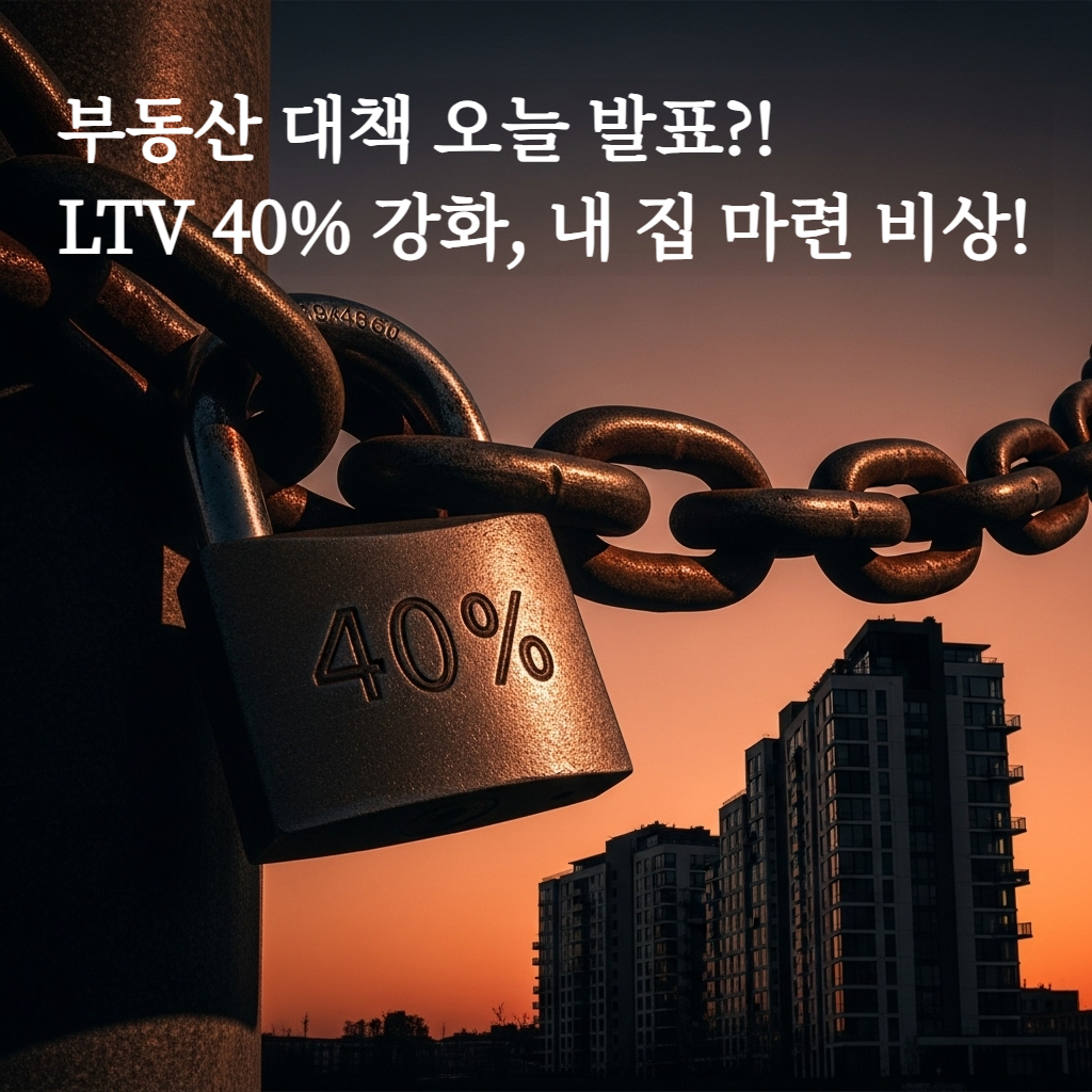 자물쇠로 부동산 규제하는 이미지