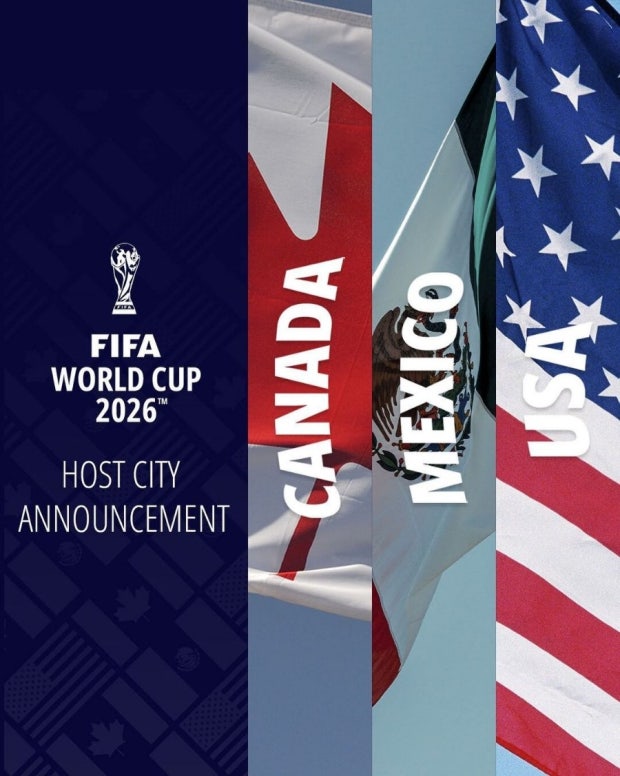 북중미 월드컵 개최국 국기 사진