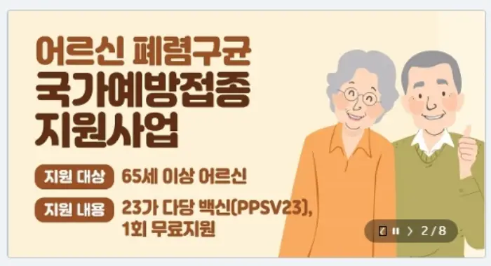 성인 폐구균 예방접종