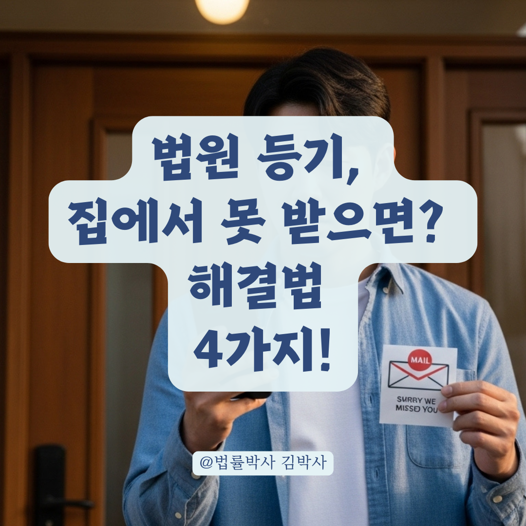 법원 등기 우편, 집에서 못 받을 때 활용할 수 있는 수령 대안 정리.