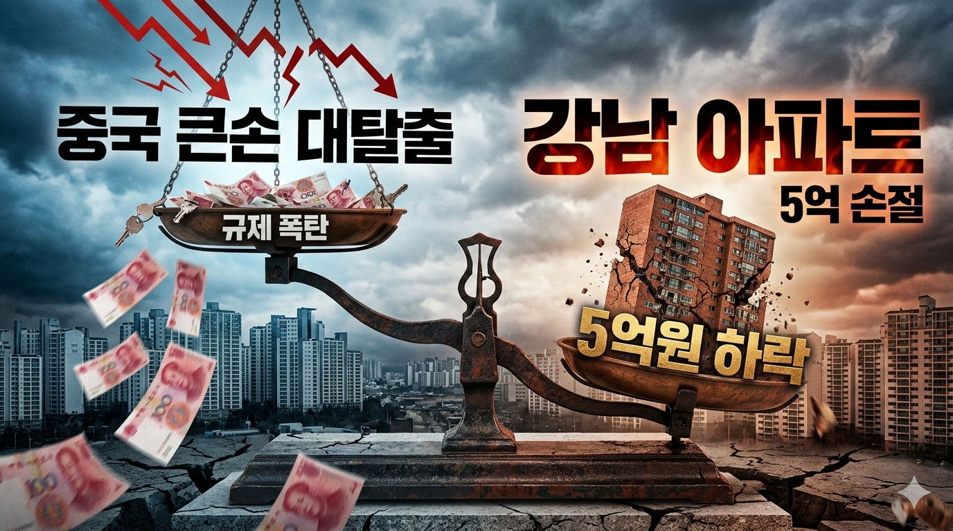 서울 강남 아파트 '패닉셀링' 시작 중국 부자들이 수억 손해 보고 탈출