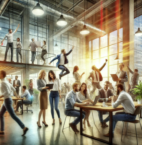 활기차게 일하는 모습들