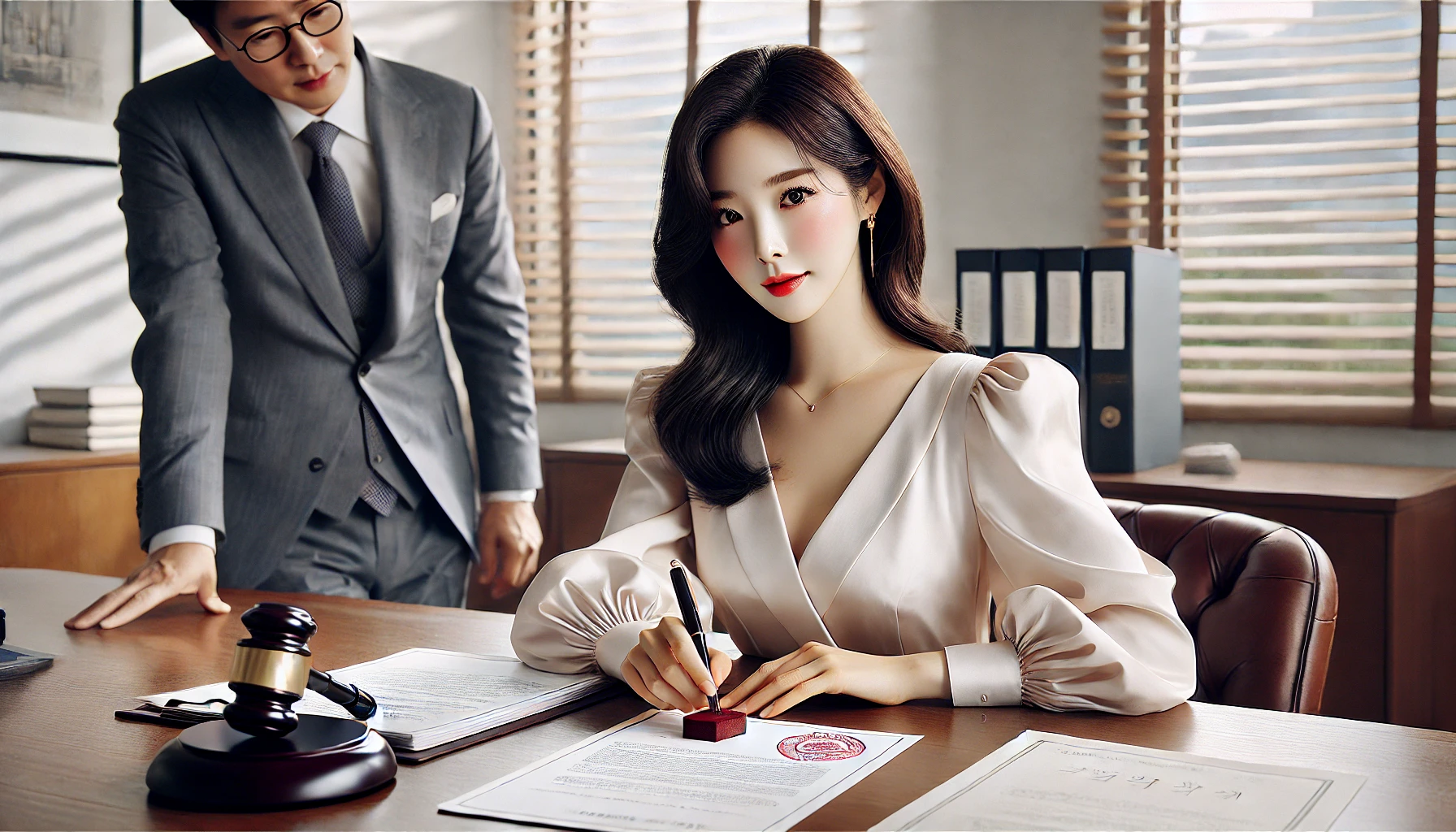 상가 임대차계약하는 이미지