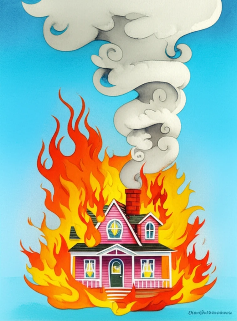 집에 불나는 꿈 해몽: 불길의 강도가