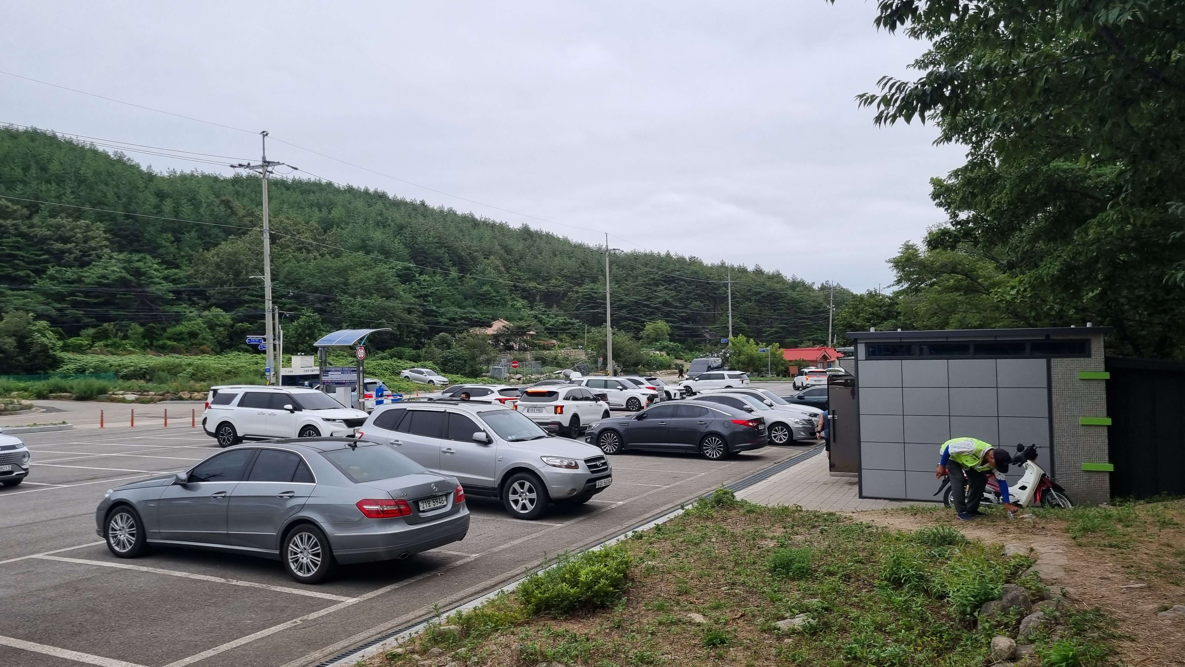 도원리 계곡 주차장 크기-사진