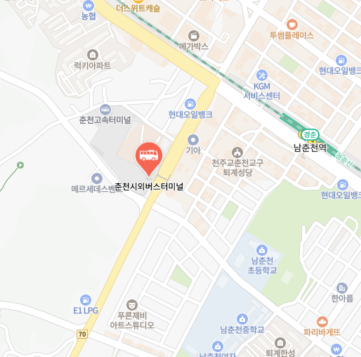 춘천시외버스터미널 위치