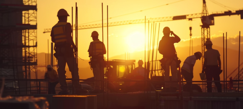 체비지 매각을 통해 확보된 재원으로 진행되는 도시개발사업 건설 현장의 작업 모습