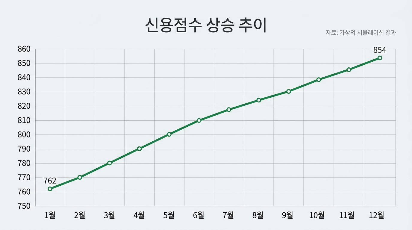 신용점수 상승 추이 그래프