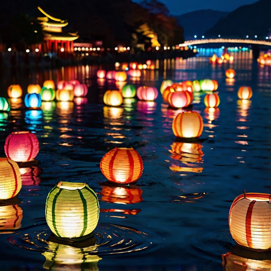 진주 여행 명소 남강 유등축제 이미지