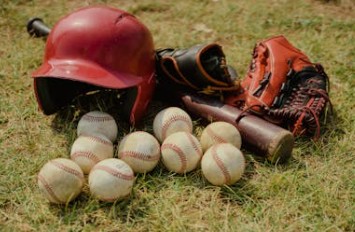 야구 장비 사진