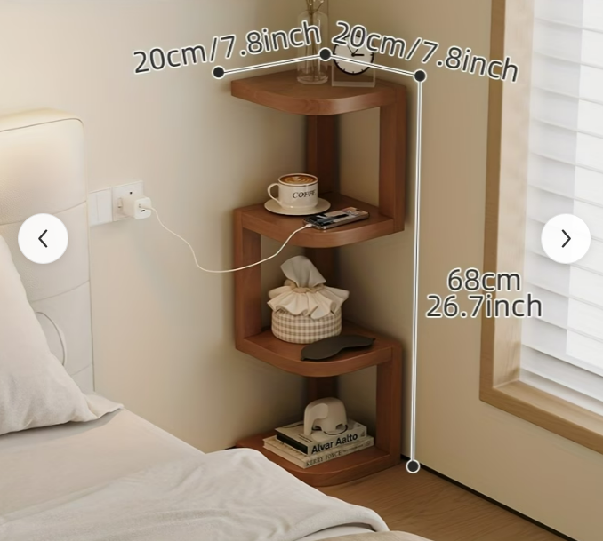 좁은 공간용 코너 수납 선반