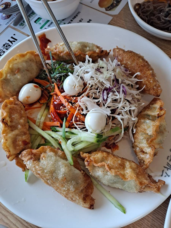 비빔만두쫄면 비비기 전