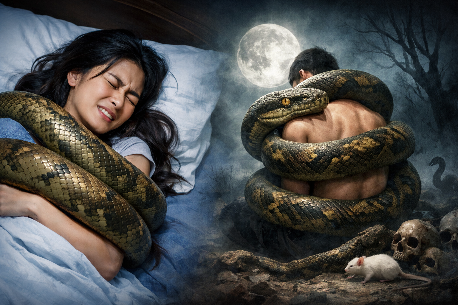 뱀이 몸을 감는 꿈