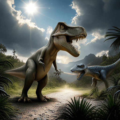 뤼튼이 그린 티라노사우르스와 스피노사우르스