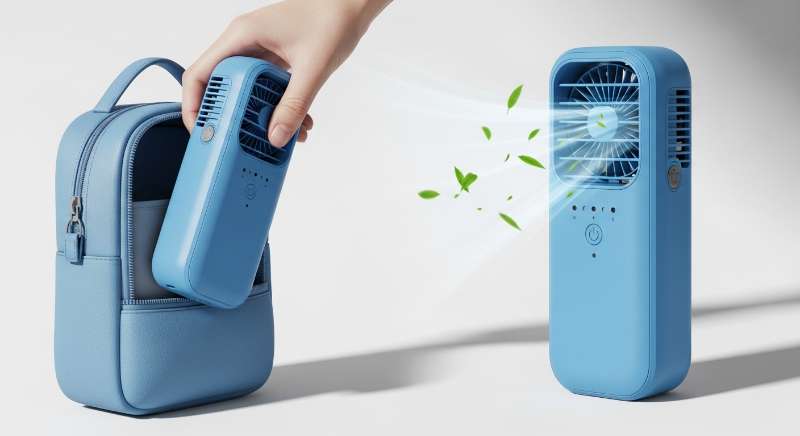 작고 가벼워 가방에 넣어 다니거나 손에 들고 다닐수 있음