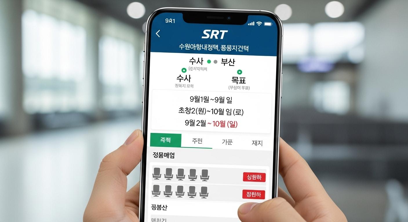 추석 srt 예매