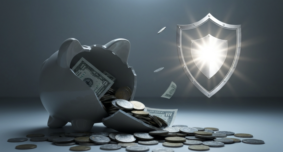 중도해지 시 정부기여금과 비과세 혜택을 잃는 손해와 특별중도해지 보호를 대비하는 이미지