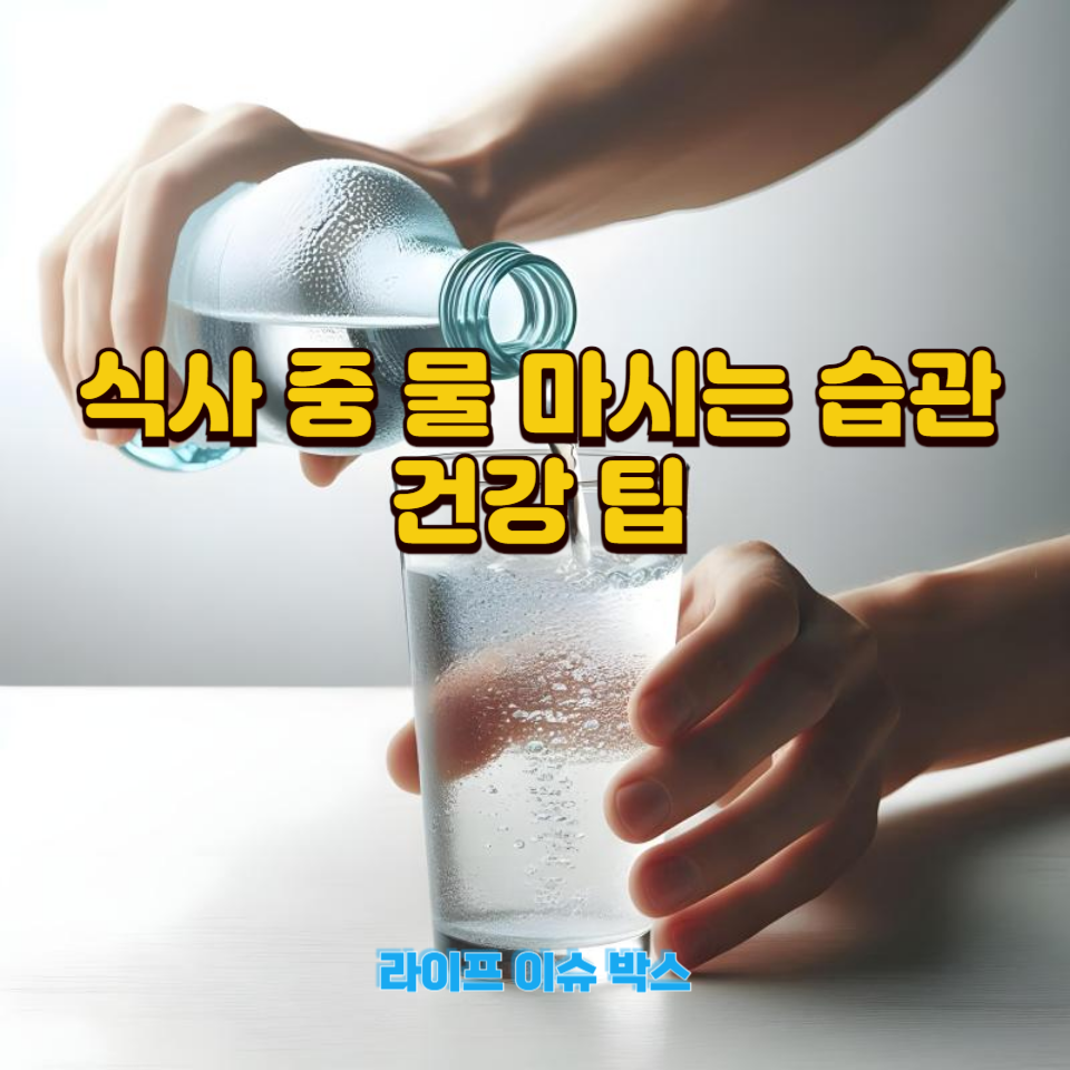 식사 중 물 섭취의 장단점