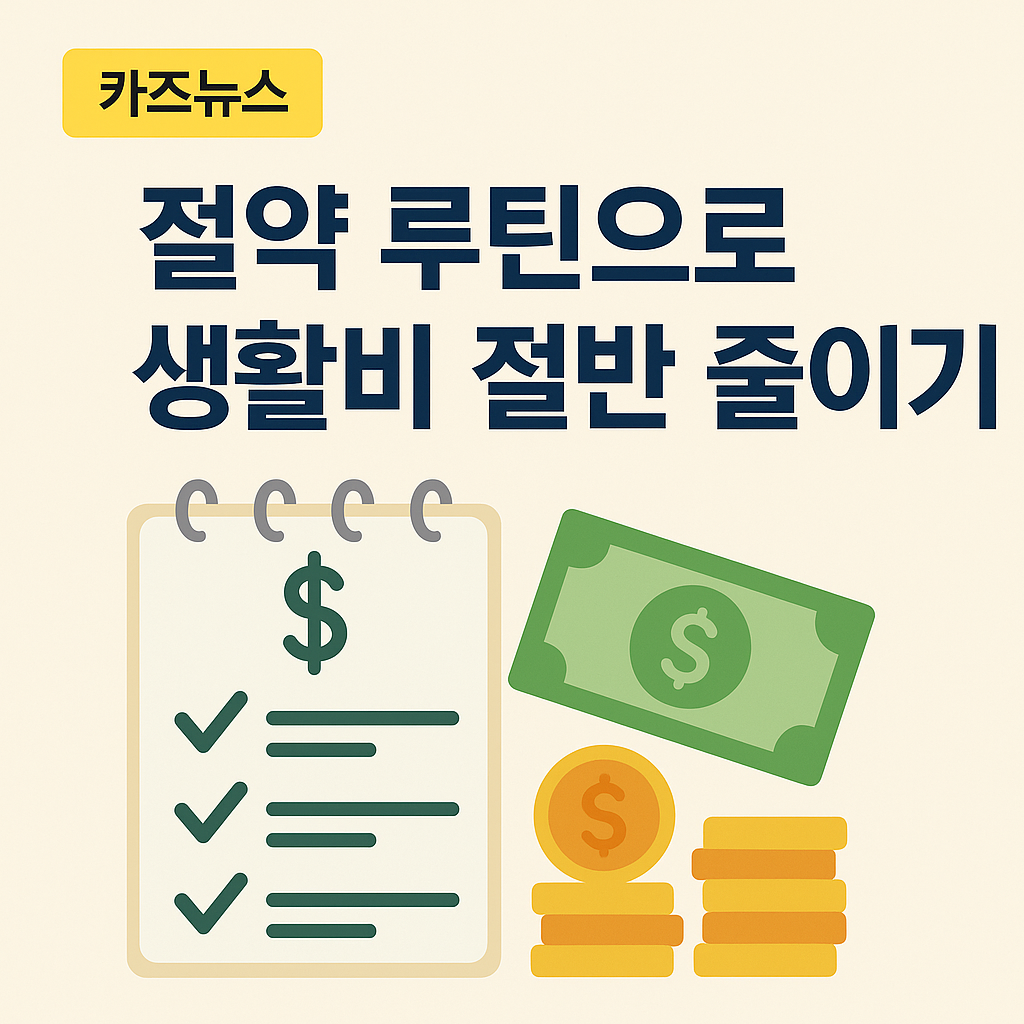 절약 루틴으로 생활비 절반 줄이기