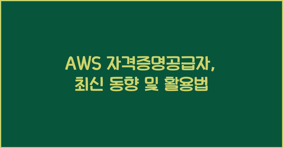 aws 자격증명공급자